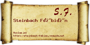 Steinbach Fábián névjegykártya